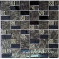 Black mix brown laminated glass mosaic